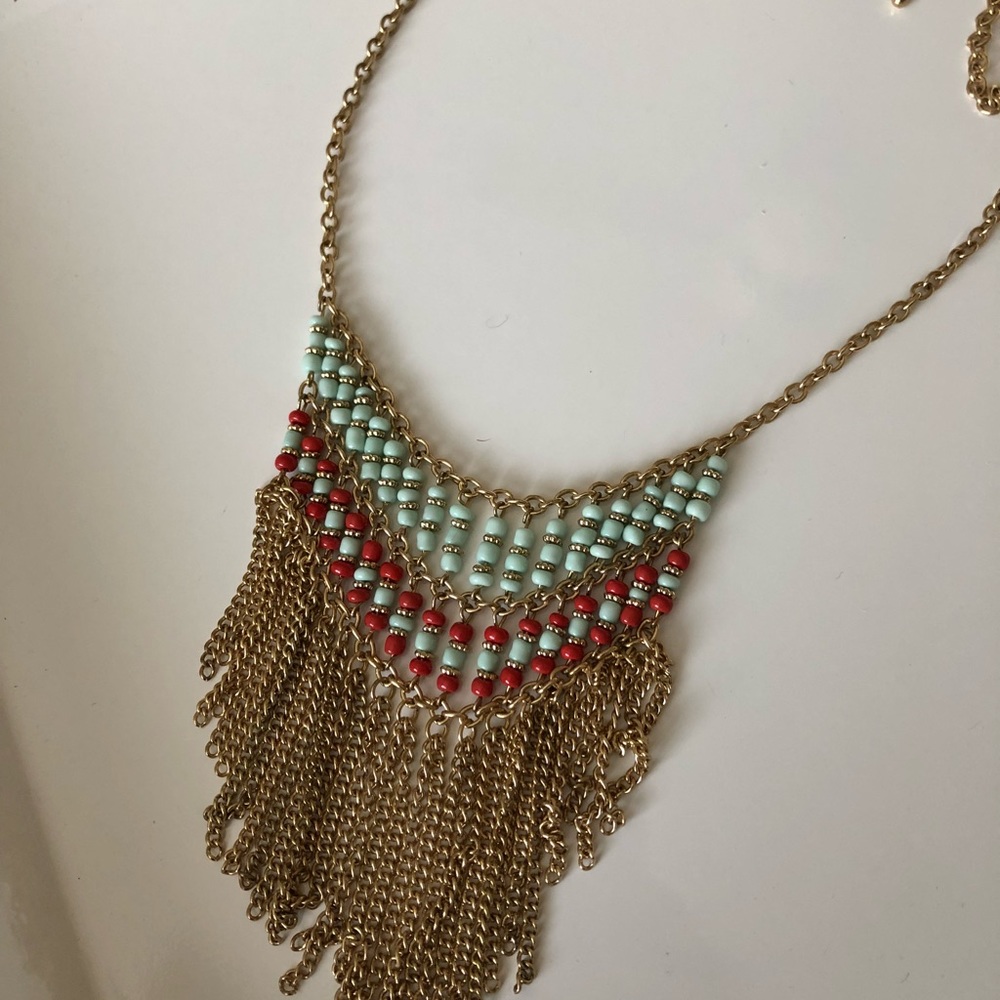 Boho drop necklace